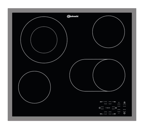 Bauknecht CTAR9642IN autarkes 60 cm Glaskeramik Kochfeld/Herdplatte 4 Zone(n) f&uuml;r 223,99 Euro