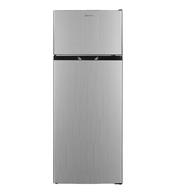 Bauknecht K55T0413S 169 l / 37 l Kühl-Gefrierkombi freistehend 137 kWh Jahr  (Edelstahl) f&uuml;r 441,00 Euro