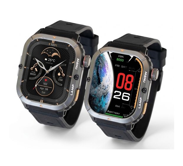 Beafon AGM Watch Legion 3 Hybrid Smartwatch Quadratisch  (Schwarz) f&uuml;r 69,95 Euro