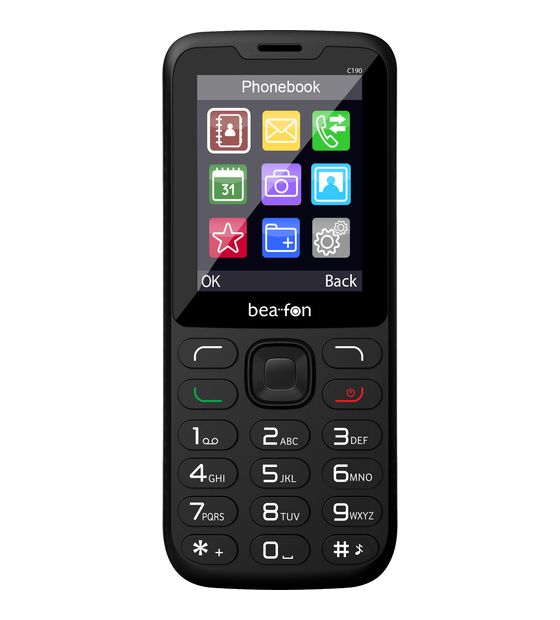 Beafon C190 4G Smartphone 6,2 cm (2.44") Dual Sim  (Schwarz) f&uuml;r 39,95 Euro