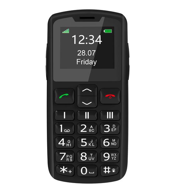 Beafon SL230 2G Smartphone 4,5 cm (1.77 Zoll) Single SIM  (Schwarz) f&uuml;r 36,49 Euro