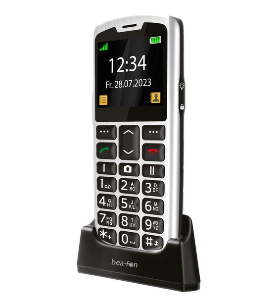 Beafon SL260 4G Smartphone 5,59 cm (2.2 Zoll) Single SIM  (Schwarz, Silber) f&uuml;r 62,95 Euro