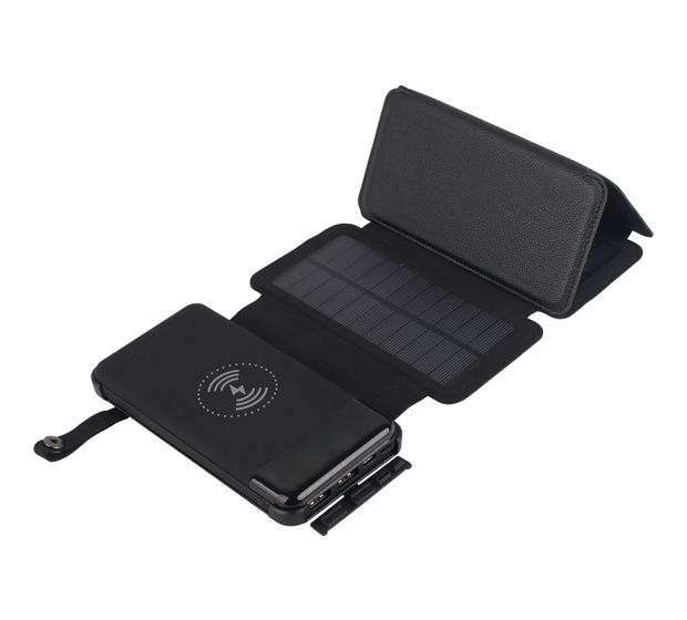 Beafon Solar 10 10000 mAh Powerbank Micro-USB + USB Type-C Kabelloses Laden  (Schwarz) f&uuml;r 59,95 Euro