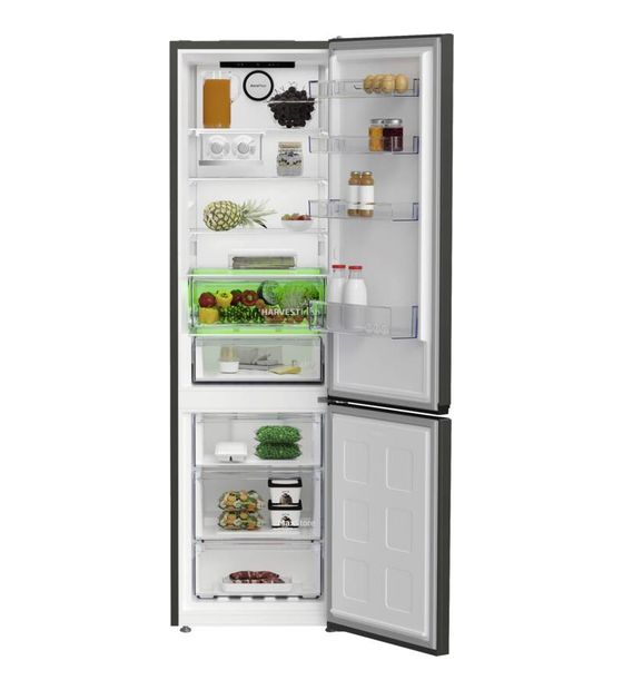 Beko B7RCNA407HG 249 l / 106 l Kühl-Gefrierkombi freistehend NoFrost 135 kWh Jahr  (Edelstahl) f&uuml;r 791,00 Euro
