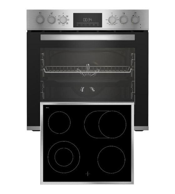Beko BBUM12321X Herdset groß mit 60 cm Glaskeramik Kochfeld f&uuml;r 478,00 Euro