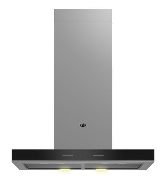 Beko BHCB63640BH Abluft/Umluft Dunstabzugshaube/Esse Wand 60 cm (Schwarz, Edelstahl) f&uuml;r 376,00 Euro