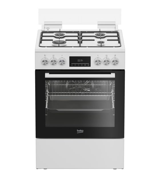 Beko FBM62320WDSL Freistehender Herd Elektro groß 8 Beheizungsarten SteamShine AutoClean mit Gaskochfeld Kochfeld f&uuml;r 405,00 Euro