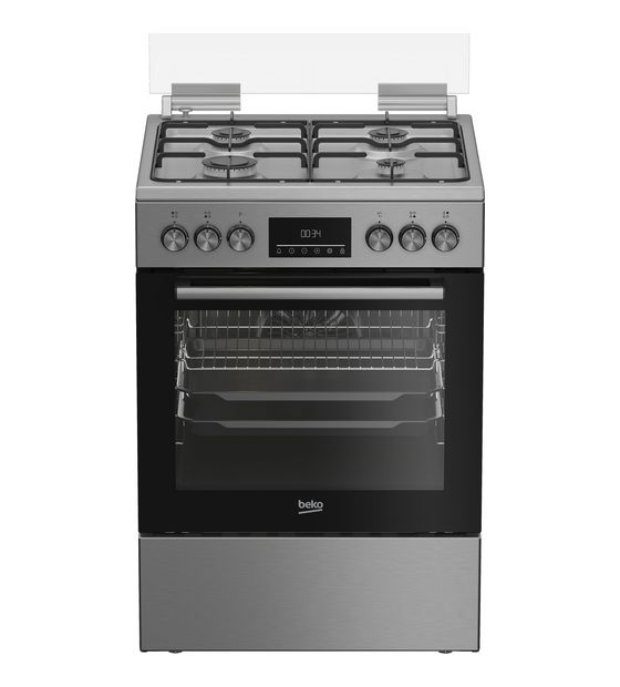 Beko FBM62320XDSL Freistehender Herd Elektro groß 8 Beheizungsarten SteamShine AutoClean mit Gaskochfeld Kochfeld f&uuml;r 405,00 Euro