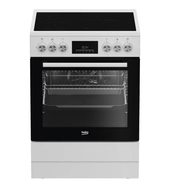 Beko FBM67320XS Freistehender Herd Elektro groß mit Glaskeramik Kochfeld f&uuml;r 489,00 Euro