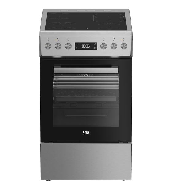 Beko FSM57320DXT Freistehender Herd 55 l mit Glaskeramik Kochfeld f&uuml;r 589,00 Euro