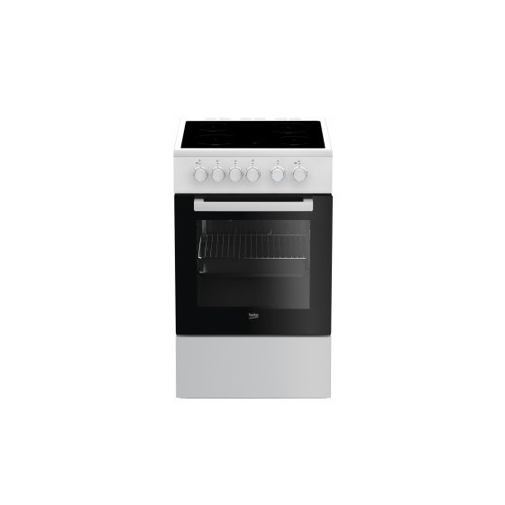 Beko FSS57000GW Freistehender Herd Elektro normal 4 Beheizungsarten mit Glaskeramik Kochfeld f&uuml;r 338,00 Euro