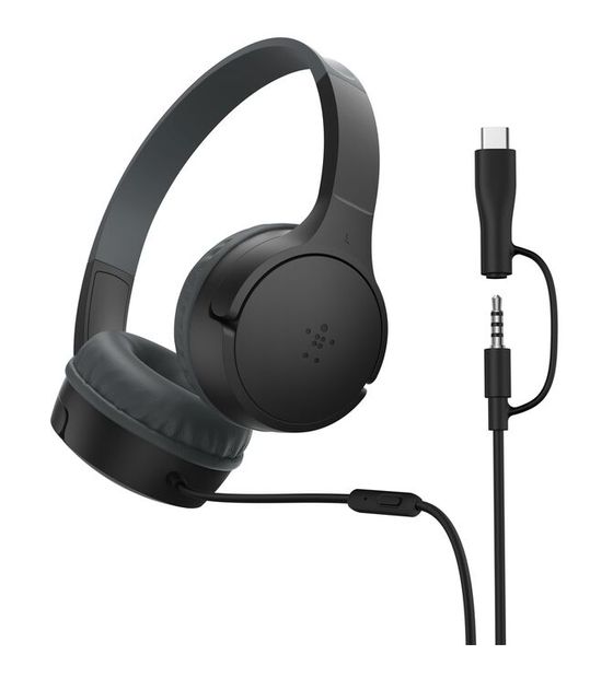 Belkin SoundForm Mini Over Ear Kopfhörer Kabelgebunden USB Typ-C  (Schwarz) f&uuml;r 18,49 Euro