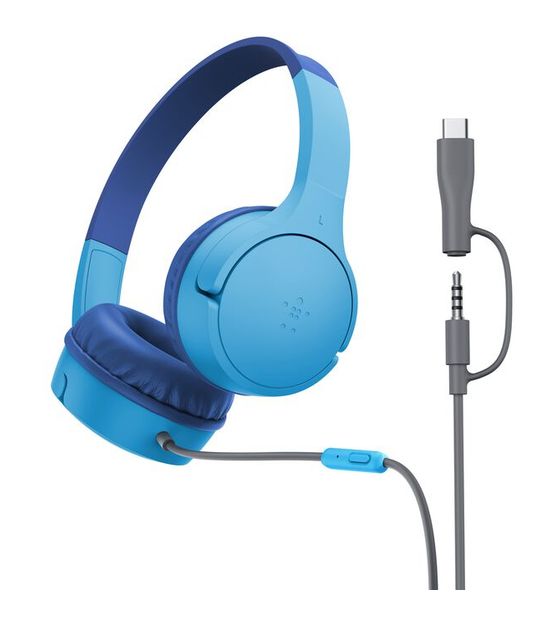 Belkin SoundForm Mini Over Ear Kopfhörer Kabelgebunden USB Typ-C  (Blau) f&uuml;r 18,49 Euro