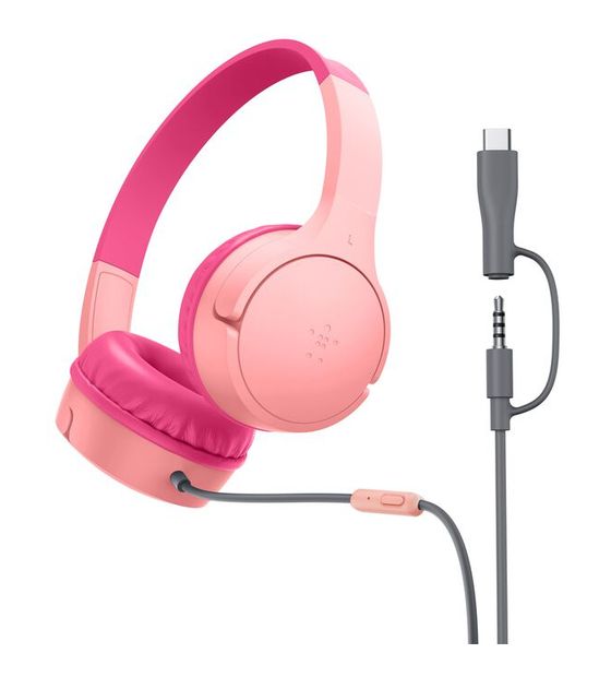 Belkin SoundForm Mini Over Ear Kopfhörer Kabelgebunden USB Typ-C  (Pink) f&uuml;r 18,49 Euro