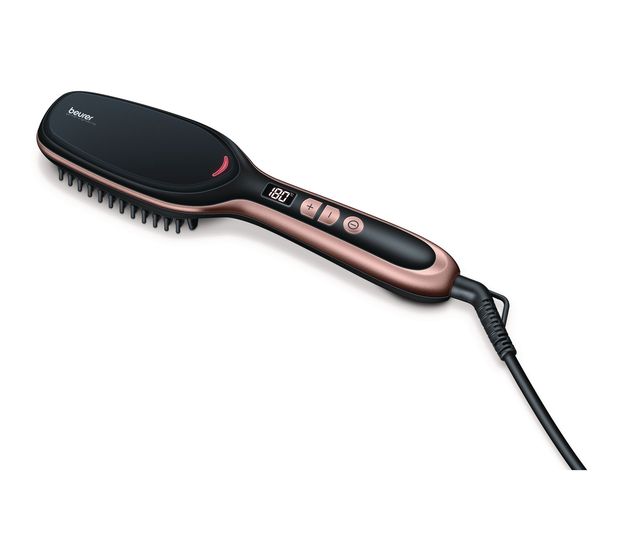 Beurer HS60 Glättungsbürste Ionen-Technologie 120-200°C Soft Touch Haarglätter 45 W  (Kupfer) f&uuml;r 41,49 Euro