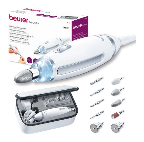 Beurer MP62 Maniküre-/Pediküre Set mit Licht 10 Profi-Aufsätze f&uuml;r 59,99 Euro