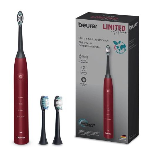 Beurer SC30 Limited Edition Schall-Zahnbürste für Erwachsene 360 h  (Farbe Kirsche) f&uuml;r 25,99 Euro