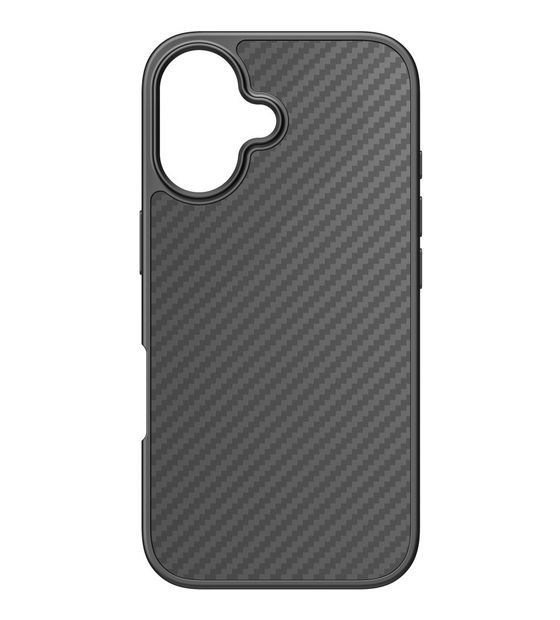 BlackRock Robust Carbon Case Cover für Apple iPhone 16  (Schwarz) f&uuml;r 29,99 Euro