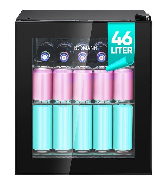 Bomann KSG7291 46 l / 46 l Tischkühlschrank EEK: E 66 kWh Jahr  (Schwarz) f&uuml;r 173,99 Euro