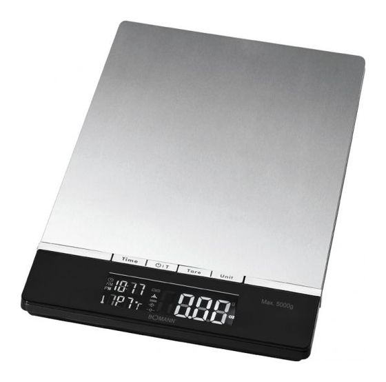 Bomann KW1421CB Elektronische Küchenwaage bis 5 kg Genauigkeit 1 g  (Schwarz, Edelstahl) f&uuml;r 9,99 Euro