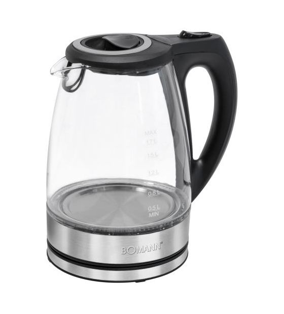 Bomann WKS6032GCB 1,7 l Wasserkocher 2200 W  (Transparent) f&uuml;r 17,99 Euro