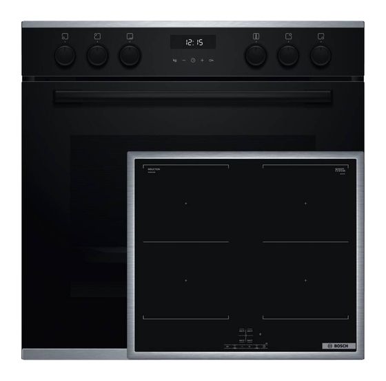 Bosch HND637FH63 (HEG237BB6 + NVQ645CB6E) Herdset groß AutoClean Ecoclean mit 60 cm Induktions Kochfeld f&uuml;r 1.074,00 Euro