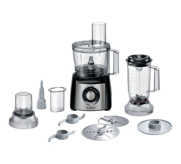 Bosch MCM3PM386  MultiTalent 3 Plus 900 W Küchenmaschine 2,3 l (Schwarz, Transparent) f&uuml;r 97,99 Euro