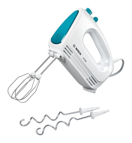 Bosch MFQ2210D CleverMixx Fun Handmixer 375 W 4 Stufen  (Blau, Weiß) f&uuml;r 31,49 Euro