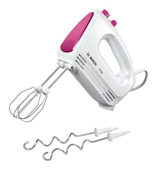 Bosch MFQ2210P CleverMixx Fun Handmixer 375 W 4 Stufen  (Pink, Weiß) f&uuml;r 32,99 Euro