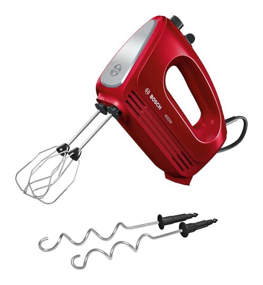 Bosch MFQ2420R CleverMixx Handmixer 400 W 4 Stufen  (Rot, Edelstahl) f&uuml;r 45,99 Euro