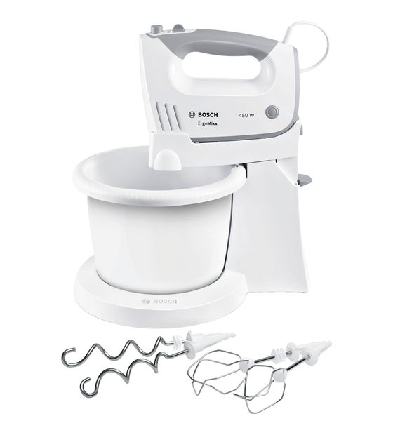 Bosch MFQ36460 ErgoMixx inkl. Rührschüssel Standmixer 450 W 5 Stufen  (Weiß) f&uuml;r 59,99 Euro
