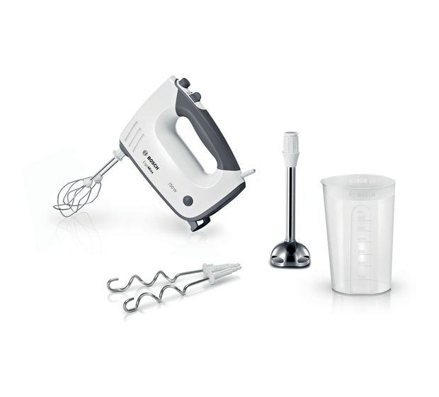 Bosch MFQ37470 ErgoMixx Handmixer 750 W 5 Stufen  (Schwarz, Weiß) f&uuml;r 72,99 Euro