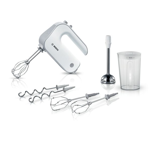 Bosch MFQ4075DE Styline Handmixer 550 W 5 Stufen  (Silber, Weiß) f&uuml;r 64,99 Euro