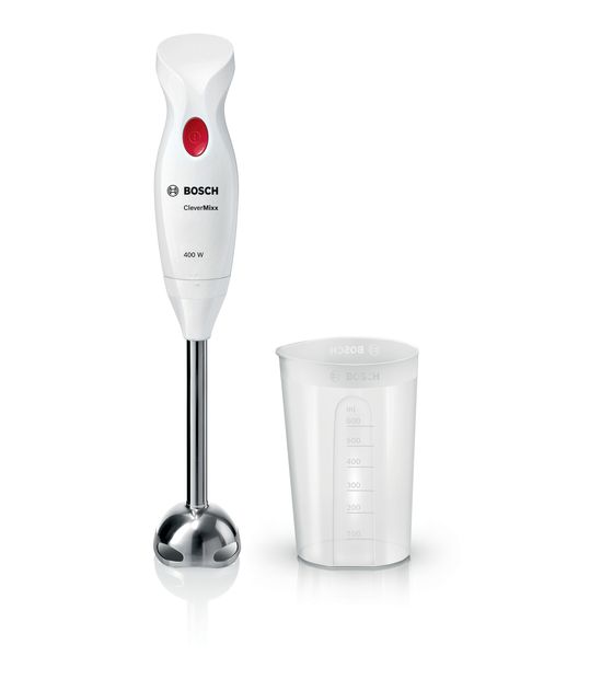 Bosch MSM24100 CleverMixx Stabmixer 400 W 1 Stufen  (Edelstahl, Weiß) f&uuml;r 31,49 Euro