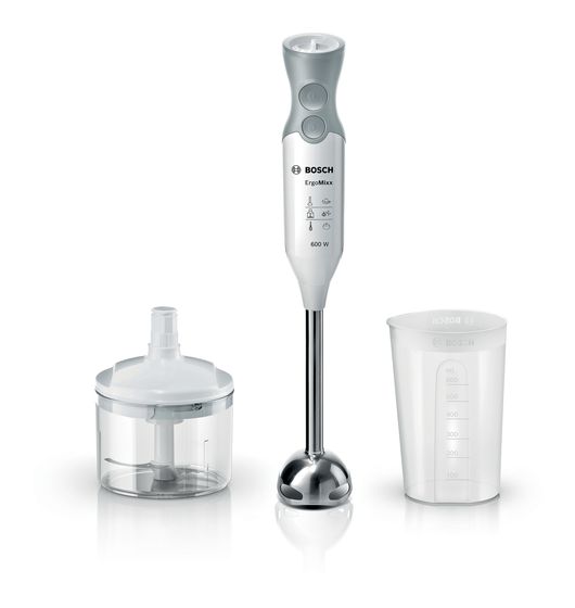 Bosch MSM66120 ErgoMixx Stabmixer 600 W 12 Stufen  (Grau, Weiß) f&uuml;r 39,49 Euro