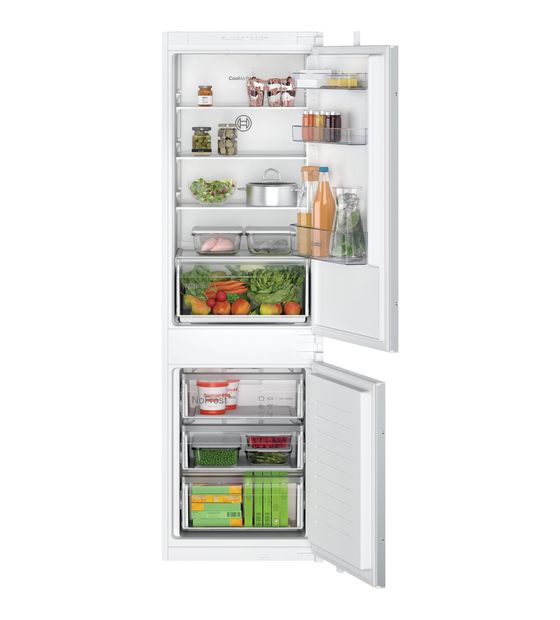 Bosch Serie 2 KIN86NSE0 Schlepptür 184 l Kühlteil 76 l Gefrierteil 177,5 cm Einbau Kühl-/Gefrierkombination NoFrost f&uuml;r 651,00 Euro