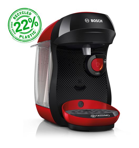 Bosch TAS103E Tassimo Happy friendly Kaffeekapsel Maschine  (Schwarz, Rot) f&uuml;r 36,99 Euro