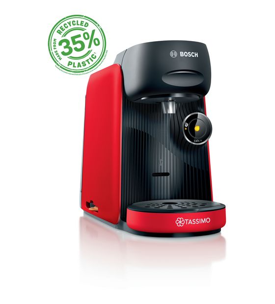 Bosch TAS163E Tassimo Finesse Kaffeekapsel Maschine  (Schwarz, Rot) f&uuml;r 124,99 Euro