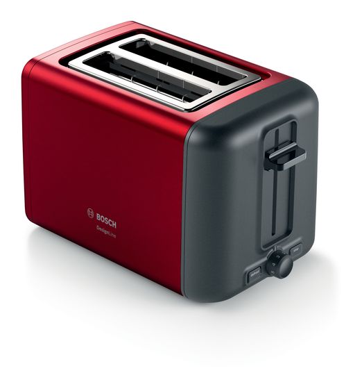 Bosch TAT3P424DE DesignLine Toaster 970 W 2 Scheibe(n)  (Schwarz, Rot) f&uuml;r 39,99 Euro