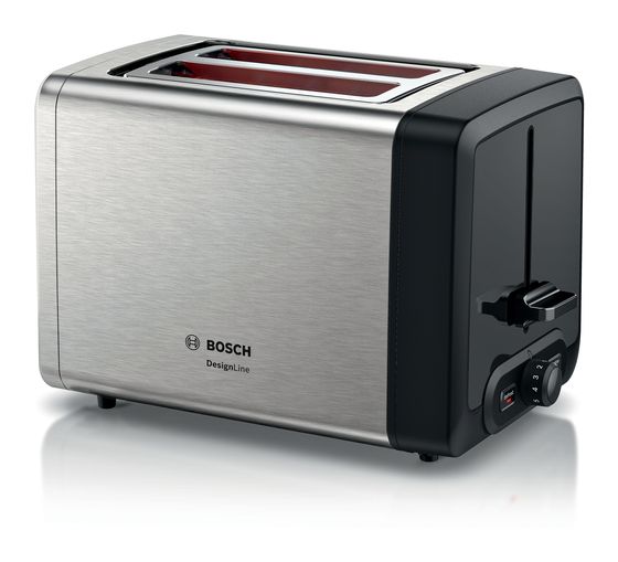 Bosch TAT4P420 DesignLine Toaster 970 W 2 Scheibe(n)  (Schwarz, Edelstahl) f&uuml;r 49,49 Euro