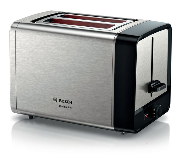Bosch TAT5P420 DesignLine Toaster 970 W 2 Scheibe(n)  (Schwarz, Edelstahl) f&uuml;r 56,99 Euro