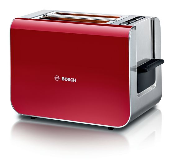 Bosch TAT8614N Styline Toaster 860 W 2 Scheibe(n) 9 Stufen  (Rot) f&uuml;r 80,99 Euro