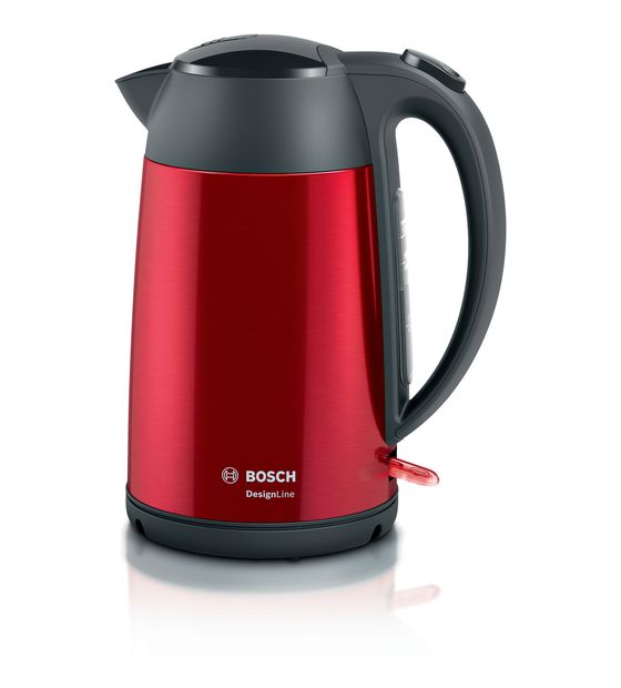Bosch TWK3P424 DesignLine 1,7 l Wasserkocher 2400 W  (Grau, Rot) f&uuml;r 38,49 Euro