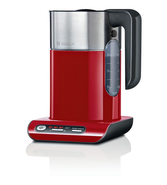 Bosch TWK8614P Styline 1,5 l Wasserkocher 2400 W  (Rot) f&uuml;r 68,99 Euro