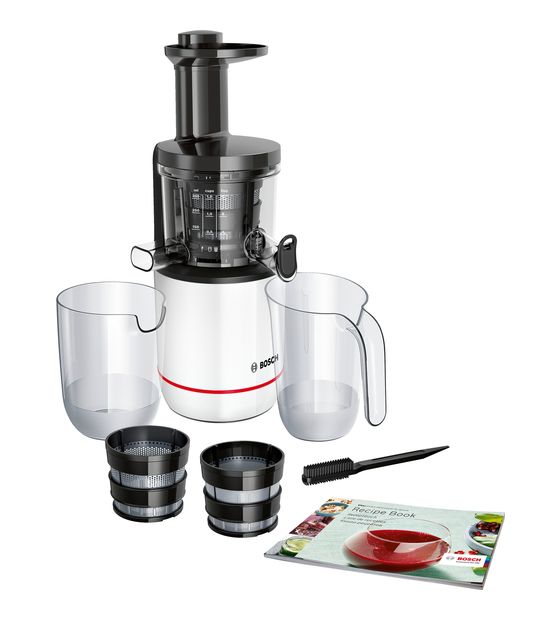 Bosch VitaExtract MESM500W Entsafter 150 W  (Schwarz, Weiß) f&uuml;r 149,99 Euro