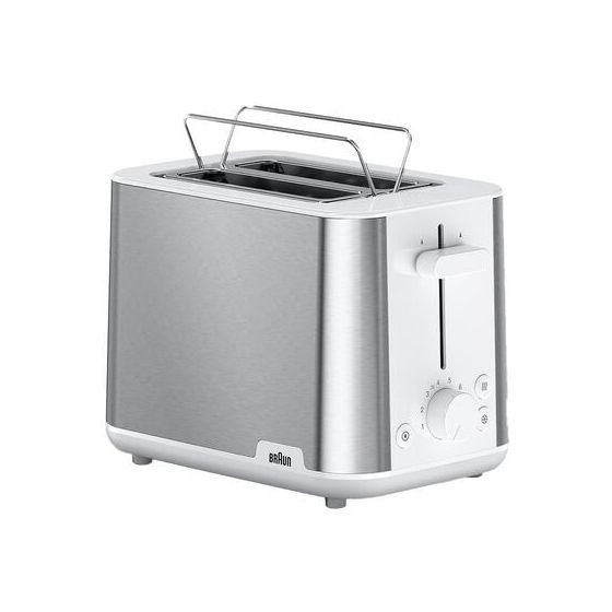Braun HT1510 PurShine Toaster 900 W 2 Scheibe(n) 8 Stufen  (Edelstahl, Weiß) f&uuml;r 33,49 Euro