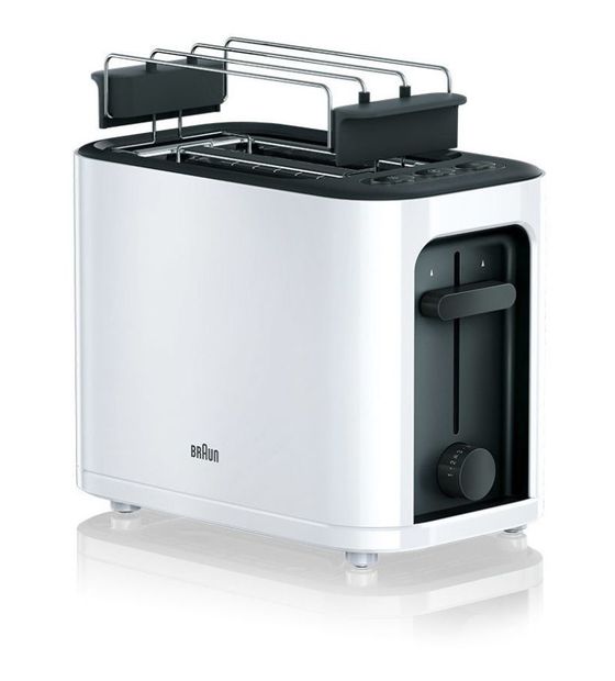 Braun HT3010 PurEase Toaster 1000 W 2 Scheibe(n) 7 Stufen  (Weiß) f&uuml;r 39,99 Euro
