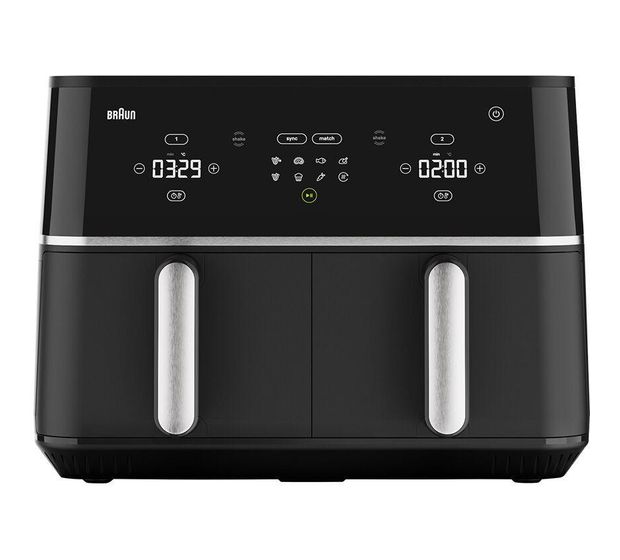 Braun TD5030IBK Doppel Heißluftfritteuse 10 l 2400 W  (Schwarz, Silber) f&uuml;r 174,99 Euro