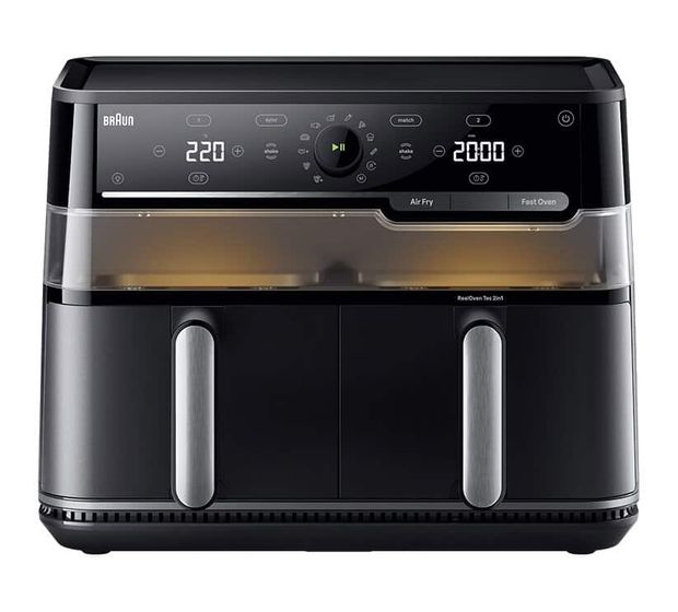Braun TD5053IBK Doppel Heißluftfritteuse 10 l 2850 W  (Schwarz) f&uuml;r 201,99 Euro