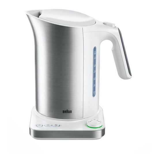 Braun WK5115 ID Collection 1,7 l Wasserkocher 3000 W  (Silber, Weiß) f&uuml;r 101,99 Euro